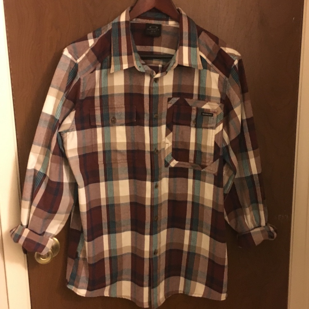 Oakley Teal & Purple Flannel - Picture 1 of 4